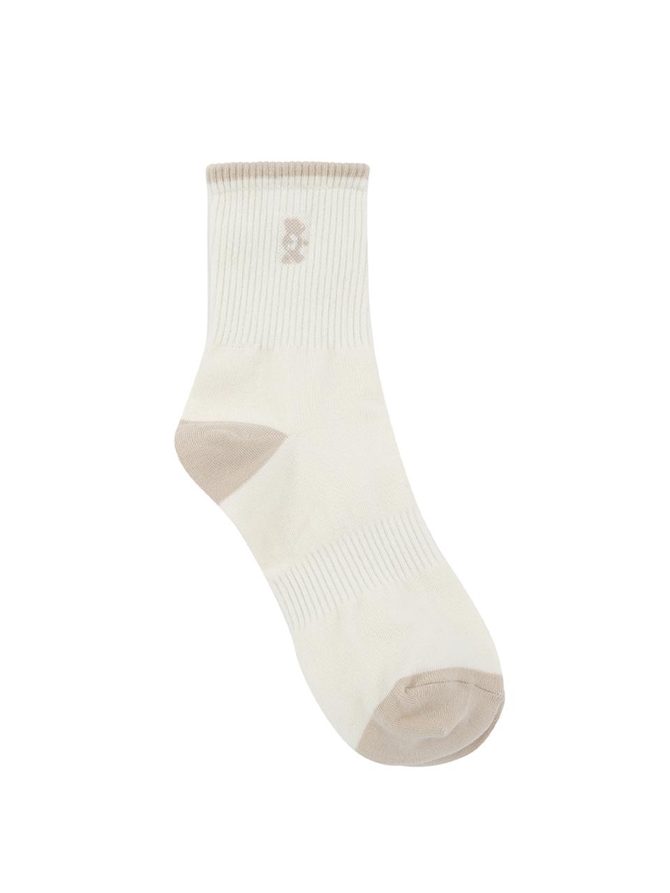 Aven Signature Middle Socks Accessories [Beige]