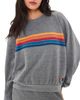 Aviator Nation Aviator Nation 5 Stripe Relaxed Crew Sweatshirt Heather Grey - 1