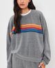 Aviator Nation Aviator Nation 5 Stripe Relaxed Crew Sweatshirt Heather Grey - 2