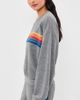 Aviator Nation Aviator Nation 5 Stripe Relaxed Crew Sweatshirt Heather Grey - 4