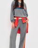 Aviator Nation Aviator Nation 5 Stripe Relaxed Crew Sweatshirt Heather Grey - 5