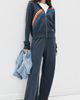 Aviator Nation Aviator Nation 5 Stripe Wide Leg Sweatpants Charcoal - 5