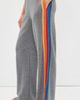 Aviator Nation Aviator Nation 5 Stripe Wide Leg Sweatpants Heather Grey - 4
