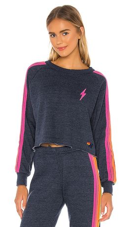 Aviator Nation Aviator Nation Bolt Cropped Classic Crewneck