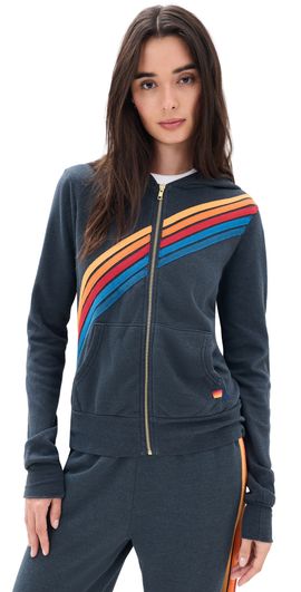Aviator Nation Aviator Nation Disco Zip Hoodie Charcoal