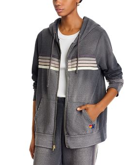 Aviator Nation Aviator Nation Rainbow Stripe Hoodie