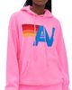 Aviator Nation Aviator Nation Relaxed Logo Pullover Hoodie Neon Pink L - 1
