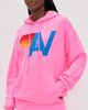 Aviator Nation Aviator Nation Relaxed Logo Pullover Hoodie Neon Pink L - 2