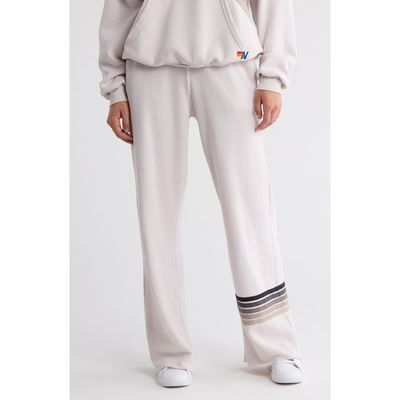 Aviator Nation Aviator Nation Rugby Stitch Wide Leg Sweatpants