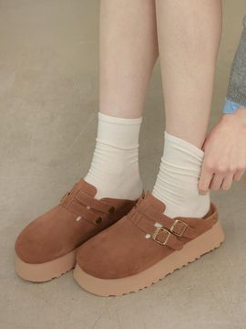 AVISPA Bisbee Cowhide Buckle Chunky Clog_6cm
