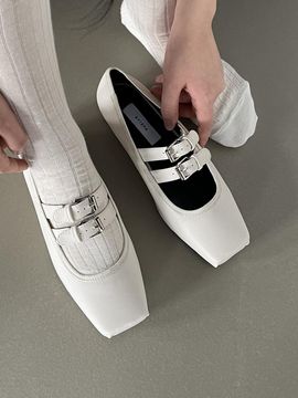 AVISPA Dijon Mary Jane Square Toe Flats (3 Colors)