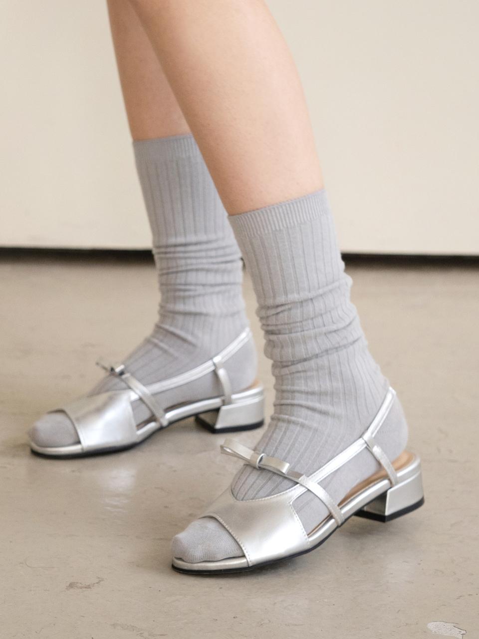 AVISPA Freya Toe Open Ribbon Mid Heel Sandal (3 Colors)