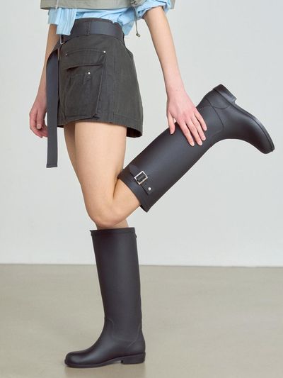 AVISPA Meria Buckle Point Long Rain Boots