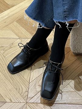 AVISPA Revenna Urban Square Toe Lace-up Loafer (2 Colors)