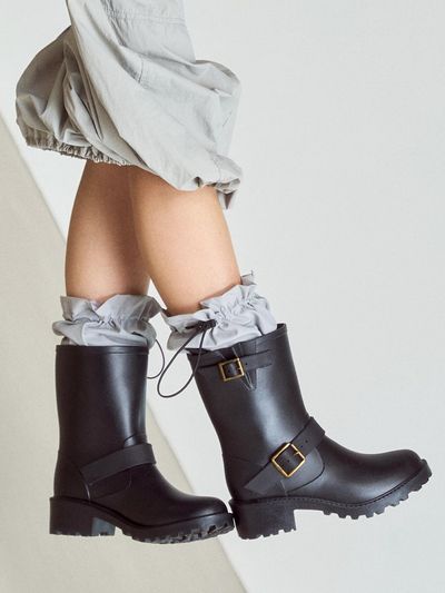 AVISPA Ronda Buckle Biker Rain Boots