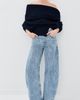 A.W.A.K.E. MODE A. W.A. K.E. MODE Acid Wash Denim Side Insert Jeans Indigo Acid Wash - 5