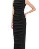 A.W.A.K.E. MODE A. W.A. K.E. MODE Bib Front Maxi Dress Black - 1