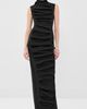 A.W.A.K.E. MODE A. W.A. K.E. MODE Bib Front Maxi Dress Black - 5