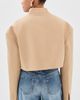 A.W.A.K.E. MODE A. W.A. K.E. MODE Cropped Tuxedo Jacket Camel - 3