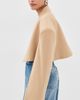 A.W.A.K.E. MODE A. W.A. K.E. MODE Cropped Tuxedo Jacket Camel - 4