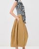 A.W.A.K.E. MODE A. W.A. K.E. MODE Fitted Knit Top with Ruffles White/Navy Striped - 4