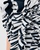 A.W.A.K.E. MODE A. W.A. K.E. MODE Fitted Knit Top with Ruffles White/Navy Striped - 6