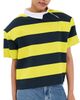 A.W.A.K.E. MODE A. W.A. K.E. MODE Knitted Rugby Top Yellow/Navy Striped - 1