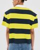 A.W.A.K.E. MODE A. W.A. K.E. MODE Knitted Rugby Top Yellow/Navy Striped - 3