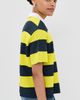 A.W.A.K.E. MODE A. W.A. K.E. MODE Knitted Rugby Top Yellow/Navy Striped - 4