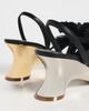 A.W.A.K.E. MODE A. W.A. K.E. MODE Linda Sandals with Pom-Poms Black/Silver/Gold - 4