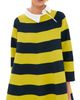 A.W.A.K.E. MODE A. W.A. K.E. MODE Striped Flared Knit Mini Dress Yellow/Navy Striped - 1