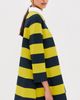 A.W.A.K.E. MODE A. W.A. K.E. MODE Striped Flared Knit Mini Dress Yellow/Navy Striped - 4