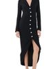 A.W.A.K.E. MODE A. W.A. K.E. MODE Tailored Shirt Dress with Jacket Collar At Hem Black - 1