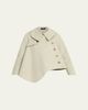 A.W.A.K.E. MODE Asymmetric Gabardine Trench Jacket - 1