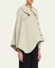 A.W.A.K.E. MODE Asymmetric Gabardine Trench Jacket - 4