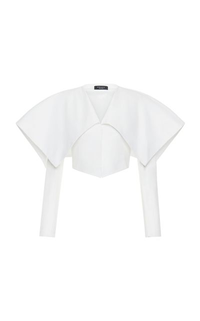 A.W.A.K.E. MODE A.W.A.K.E. MODE Collared StretchPoplin Cropped Blazer