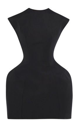 A.W.A.K.E. MODE A.W.A.K.E. MODE CottonBlend Sculpted Mini Dress Black FR 46