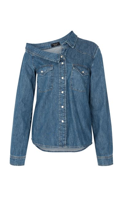 A.W.A.K.E. MODE A.W.A.K.E. MODE OffShoulder Denim Shirt