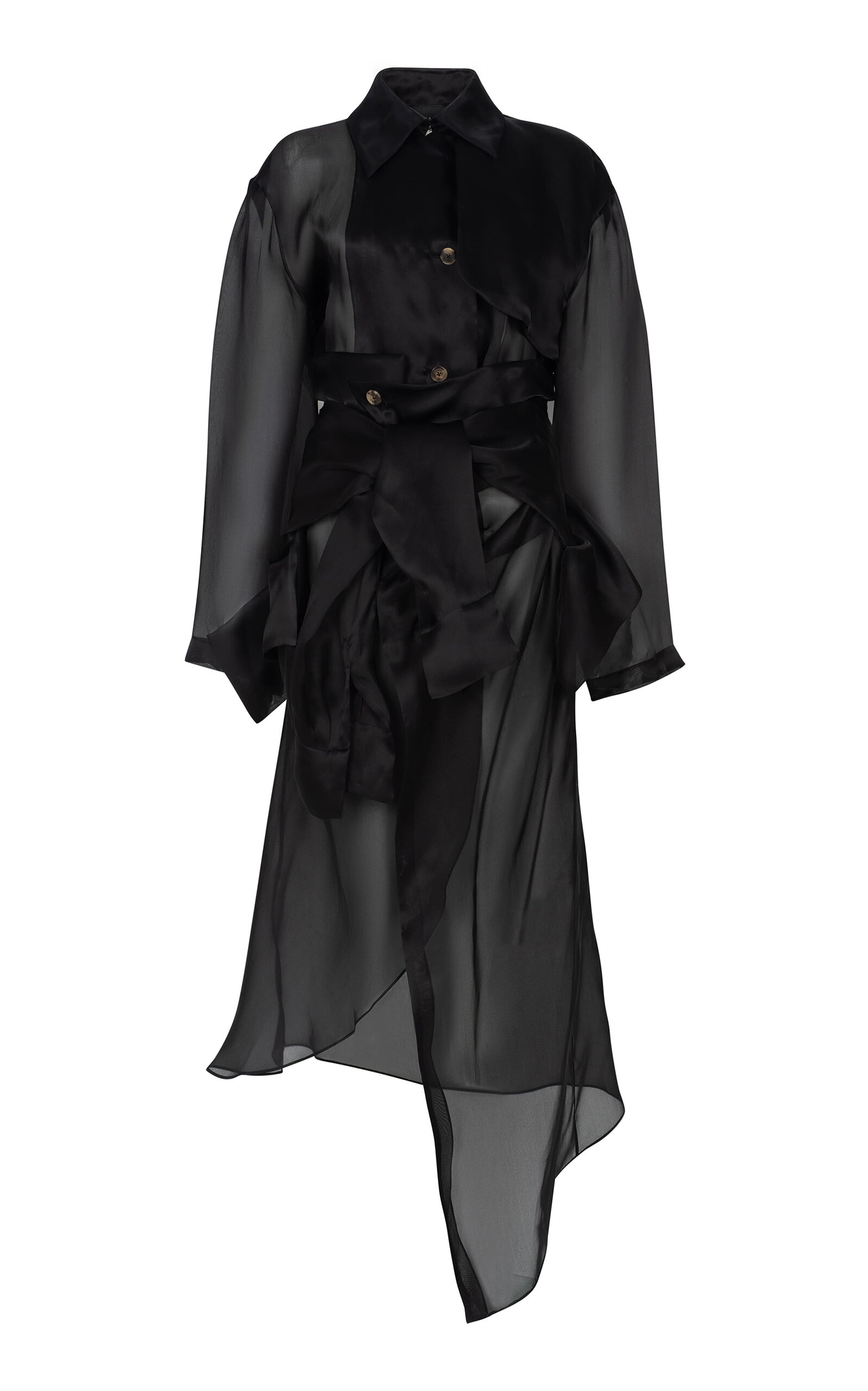 A.W.A.K.E. MODE A.W.A.K.E. MODE Sheer Silk Trench Coat