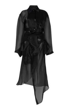 A.W.A.K.E. MODE A.W.A.K.E. MODE Sheer Silk Trench Coat