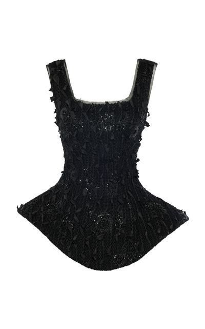 A.W.A.K.E. MODE A.W.A.K.E. MODE SilkBlend Basque Ballerina Top Black FR 42
