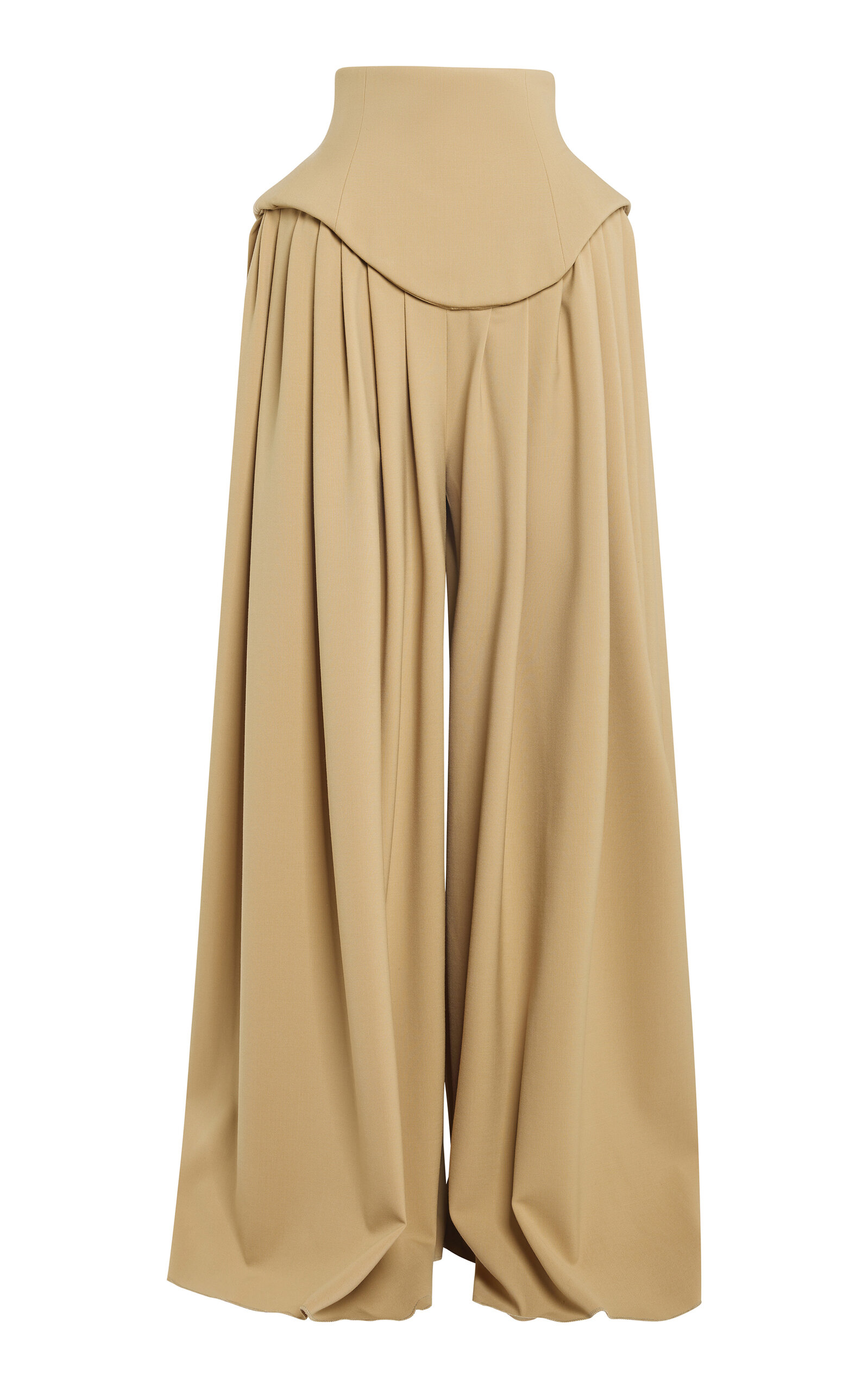 A.W.A.K.E. MODE A.W.A.K.E. MODE WoolBlend Basque Pleated Pants Nude FR 36