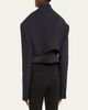 A.W.A.K.E. MODE Oversized Cropped Jacket - 2