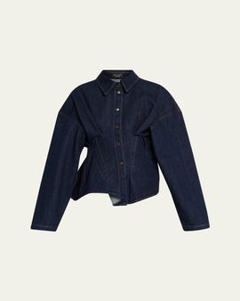 A.W.A.K.E. MODE Twisted Denim Shirt