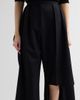 A.W.A.K.E. MODE Women's Draped Wool Slit Knee Pants - 5
