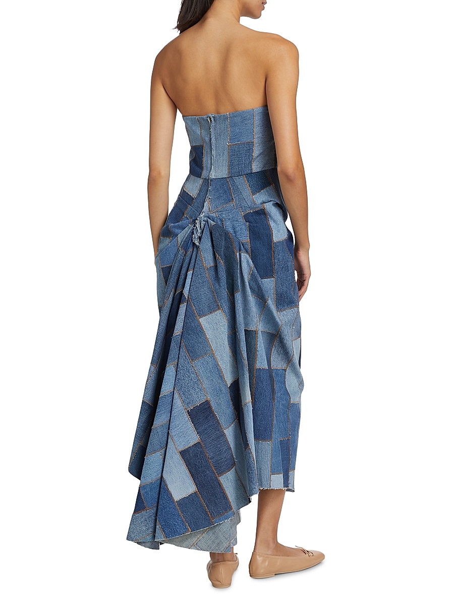 white christmas dresses Studded Organic Jeans Blue Denim | Luxury Womenswear main image 0