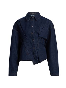 A.W.A.K.E. Mode Women's Twisted Denim Shirt