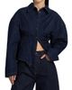 A.W.A.K.E. Mode Women's Twisted Denim Shirt - 3