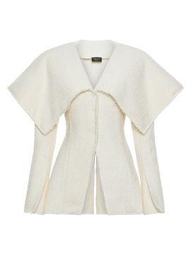 A.W.A.K.E. Mode Women's Wide Spread Collar Fitted Jacket
