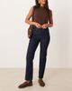 AWARE AWARE Alice high waist stretch straight leg jeans in dark blue rinse - 1